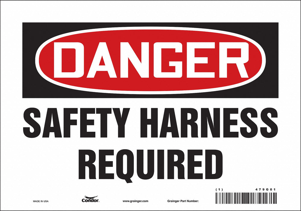Safety Sign 7 inx10 in Vinyl