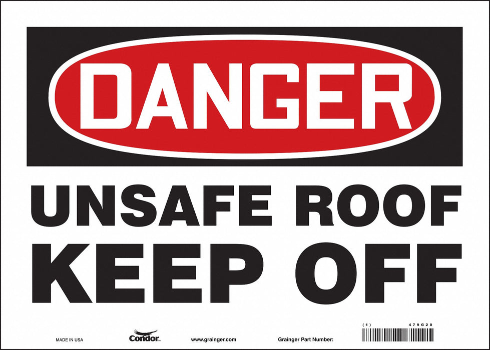 Safety Sign 10 in x 14 in Vinyl