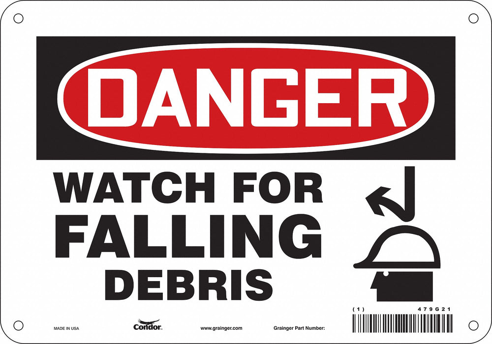 Safety Sign 7 in x 10 in Aluminum