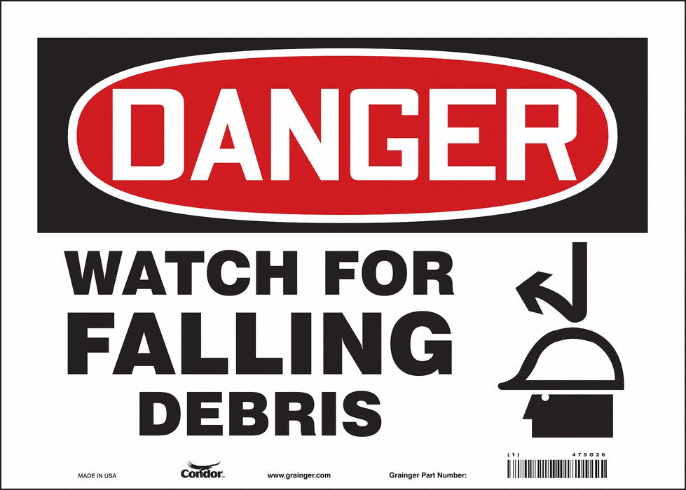 Safety Sign 10 inx14 in Vinyl
