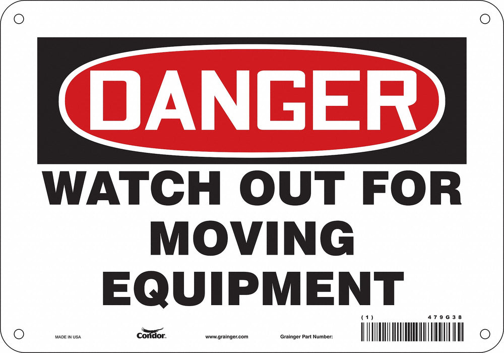 Safety Sign 7 in x 10 in Polyethylene