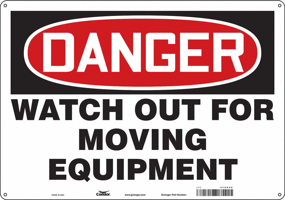 Safety Sign 14 inx20 in Polyethylene