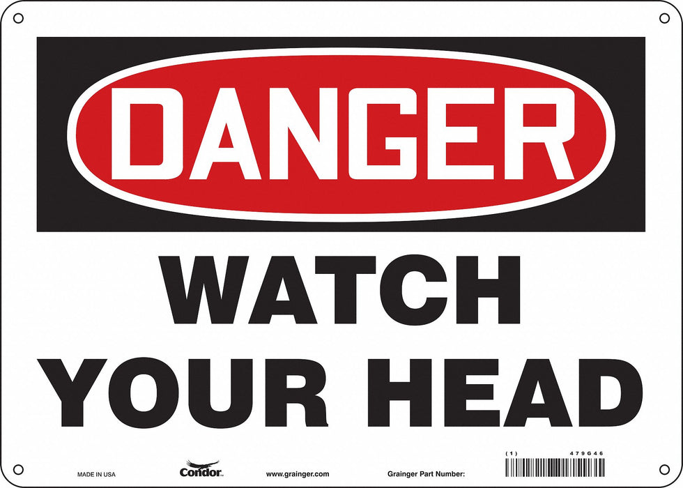 Safety Sign 10 in x 14 in Aluminum