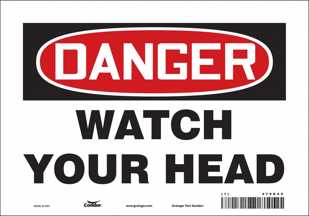 Safety Sign 7 inx10 in Vinyl