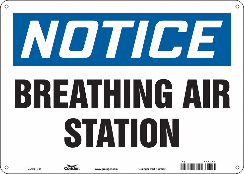 Safety Sign 10 in x 14 in Polyethylene