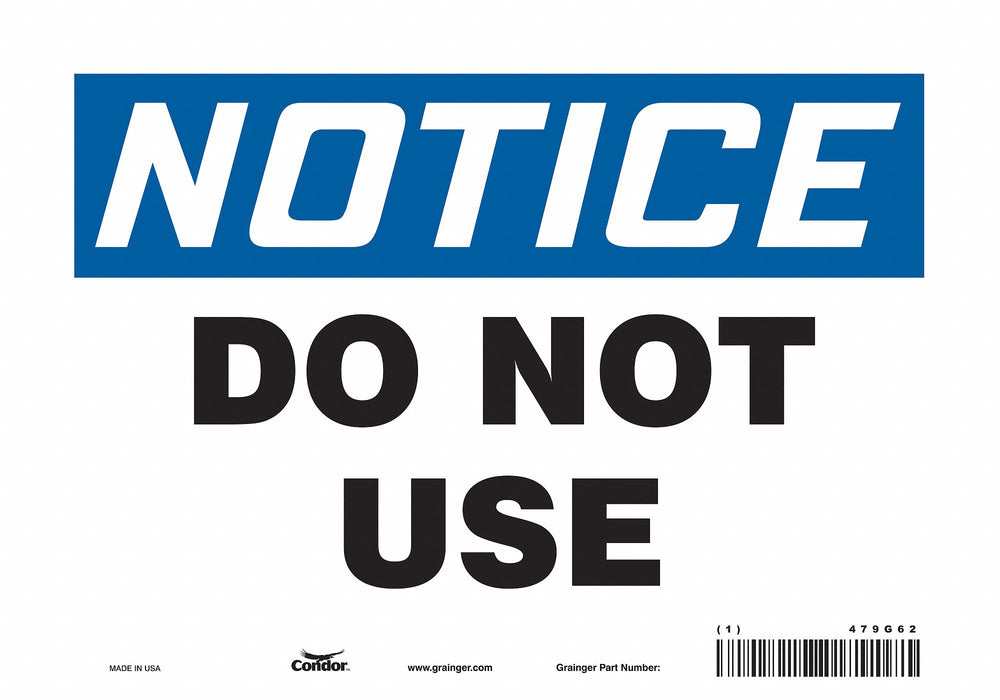 Safety Sign 7 in x 10 in Vinyl