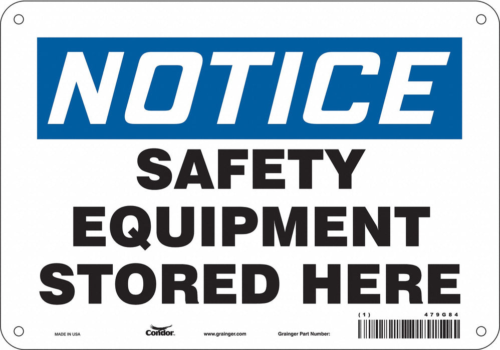 Safety Sign 7 in x 10 in Aluminum