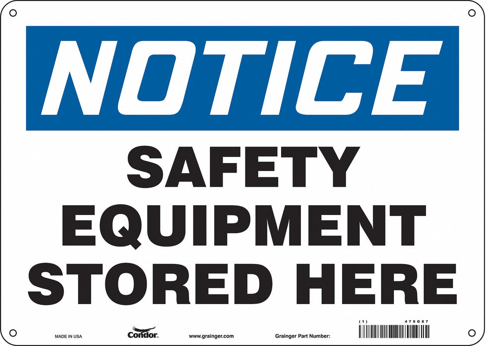 Safety Sign 10 in x 14 in Polyethylene