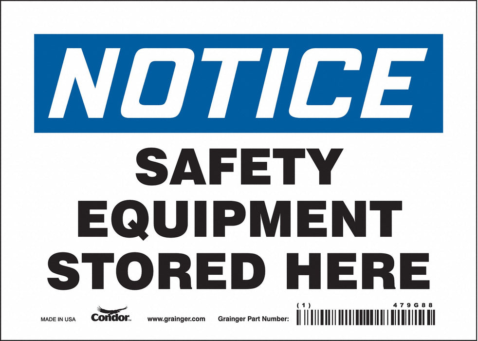 Safety Sign 5 in x 7 in Vinyl