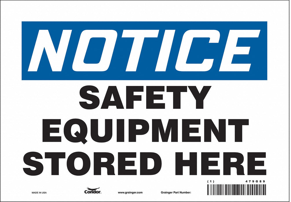 Safety Sign 7 in x 10 in Vinyl