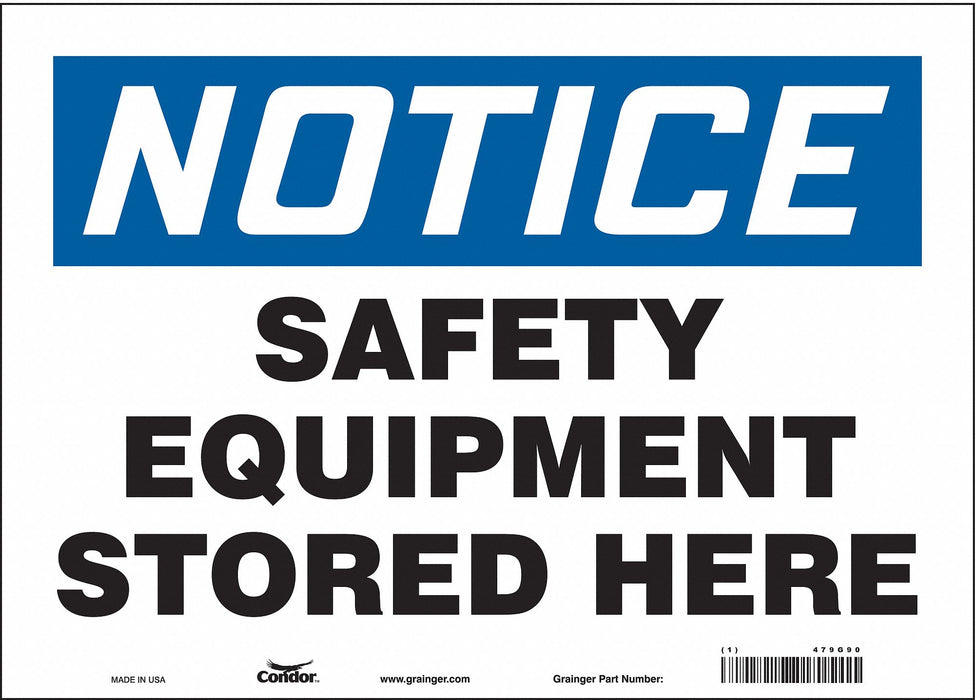 Safety Sign 10 in x 14 in Vinyl