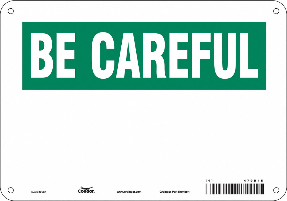 Safety Sign 7 in x 10 in Aluminum
