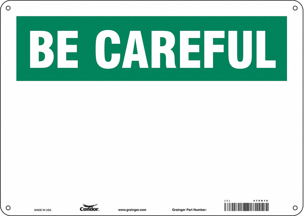 Safety Sign 10 inx14 in Aluminum