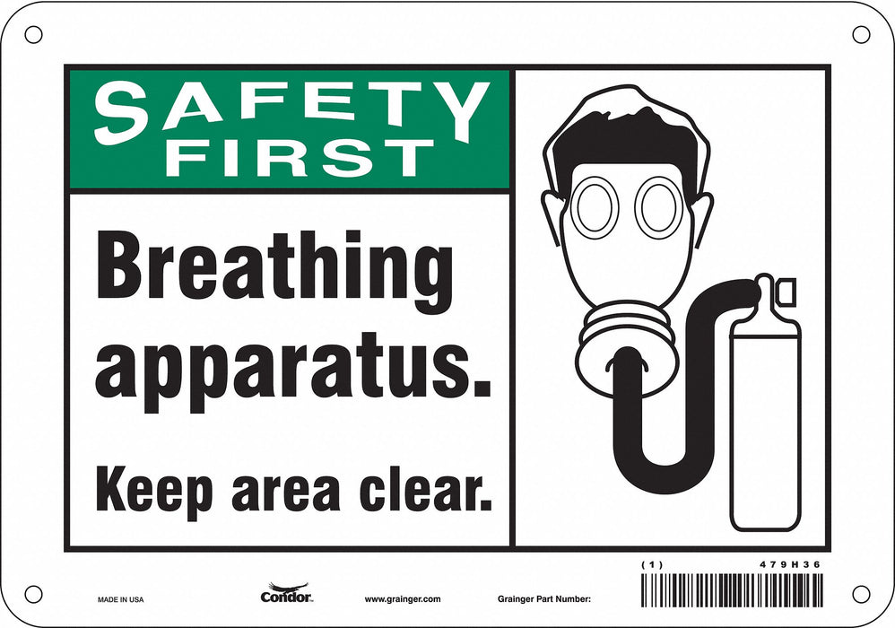 Safety Sign 7 in x 10 in Aluminum