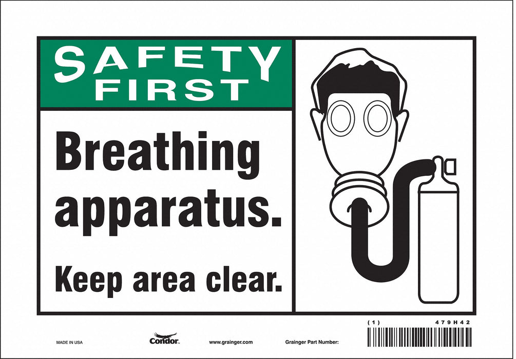 Safety Sign 7 in x 10 in Vinyl