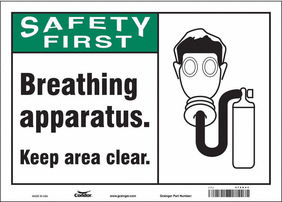 Safety Sign 10 in x 14 in Vinyl