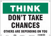 Safety Sign 10 in x 14 in Aluminum