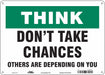 Safety Sign 10 inx14 in Polyethylene