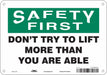 Safety Sign 7 in x 10 in Aluminum