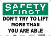 Safety Sign 10 in x 14 in Aluminum
