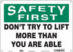 Safety Sign 10 in x 14 in Polyethylene