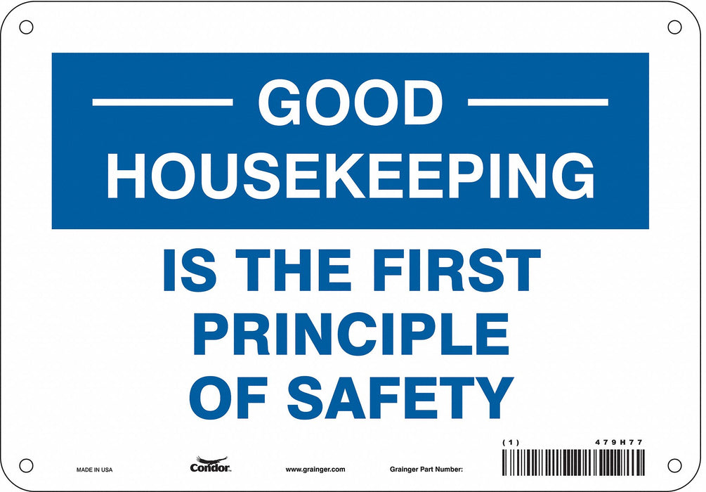 Safety Sign 7 in x 10 in Aluminum