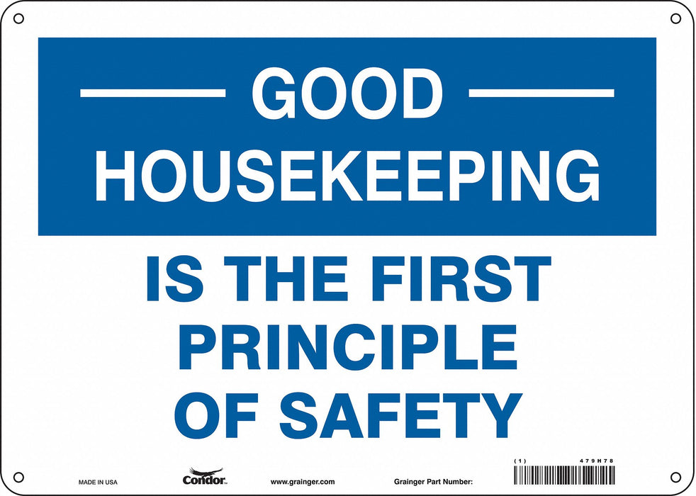 Safety Sign 10 in x 14 in Aluminum