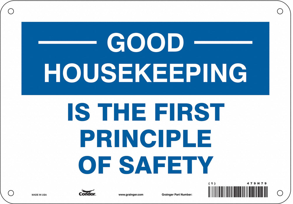 Safety Sign 7 inx10 in Polyethylene