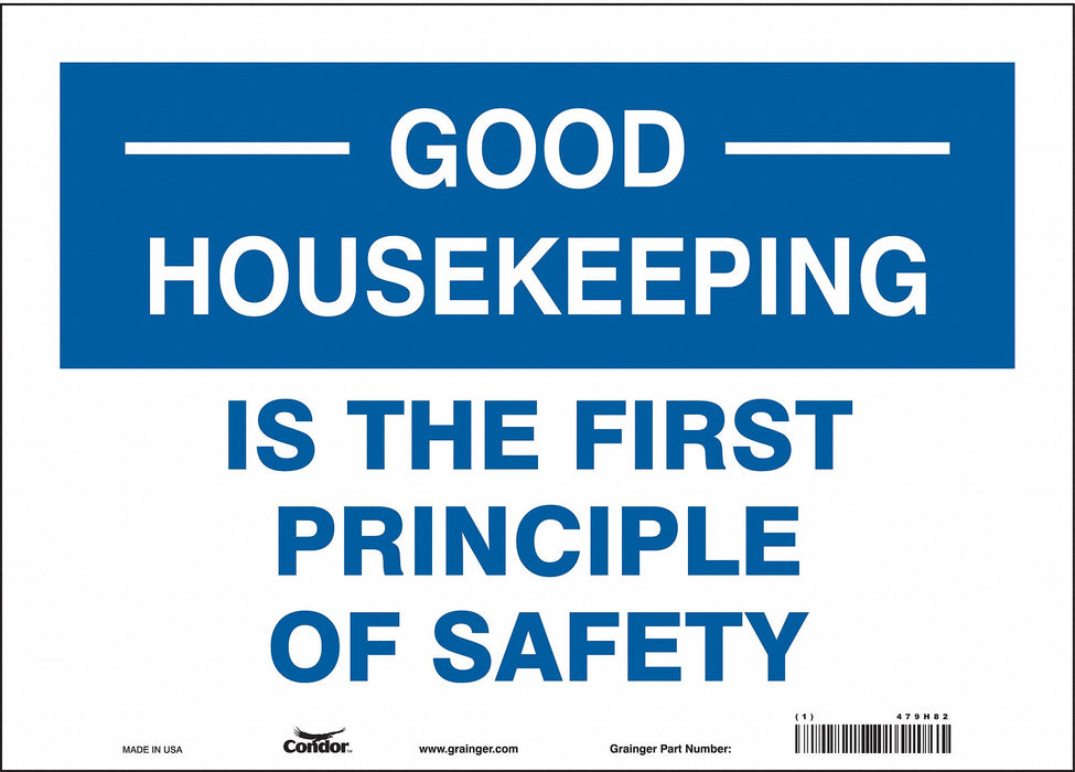 Safety Sign 10 in x 14 in Vinyl