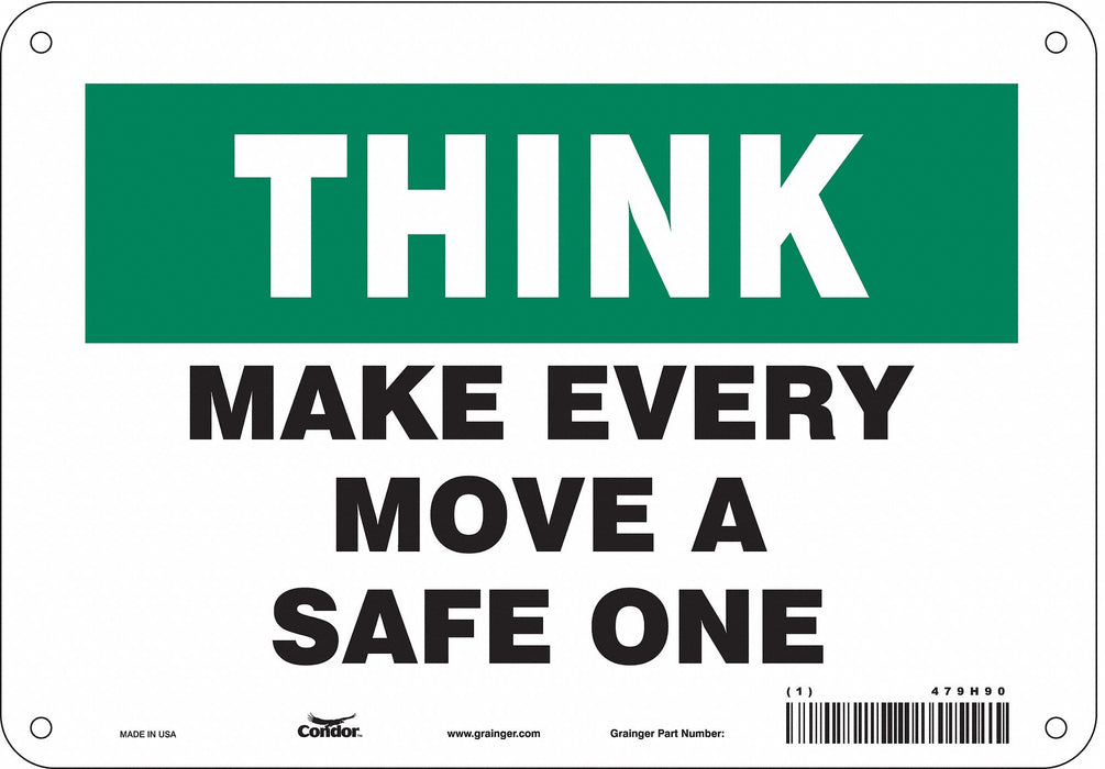 Safety Sign 7 in x 10 in Aluminum