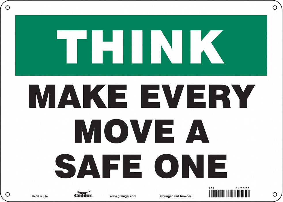 Safety Sign 10 inx14 in Aluminum