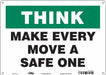 Safety Sign 10 in x 14 in Polyethylene