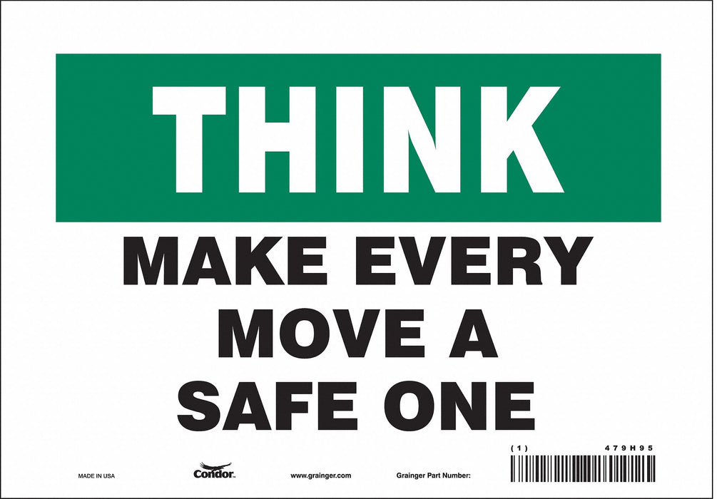 Safety Sign 7 in x 10 in Vinyl