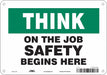 Safety Sign 7 in x 10 in Aluminum