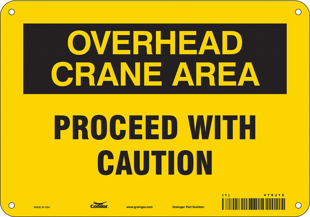 Safety Sign 7 in x 10 in Aluminum