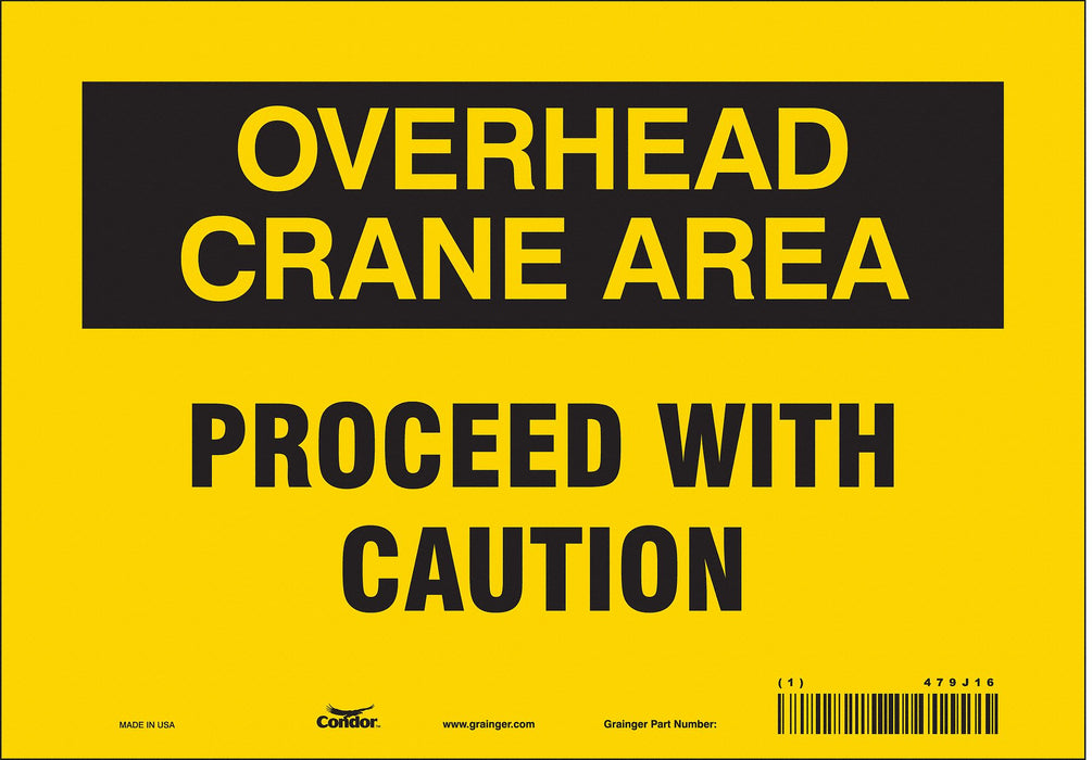Safety Sign 7 inx10 in Vinyl