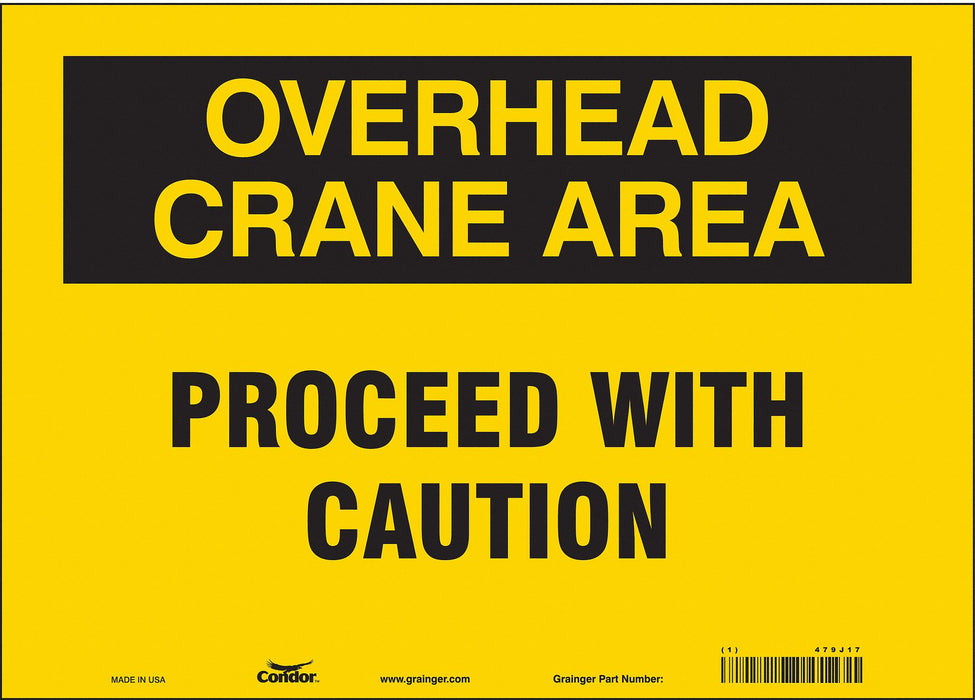 Safety Sign 10 inx14 in Vinyl