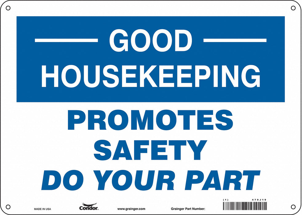 Safety Sign 10 in x 14 in Aluminum