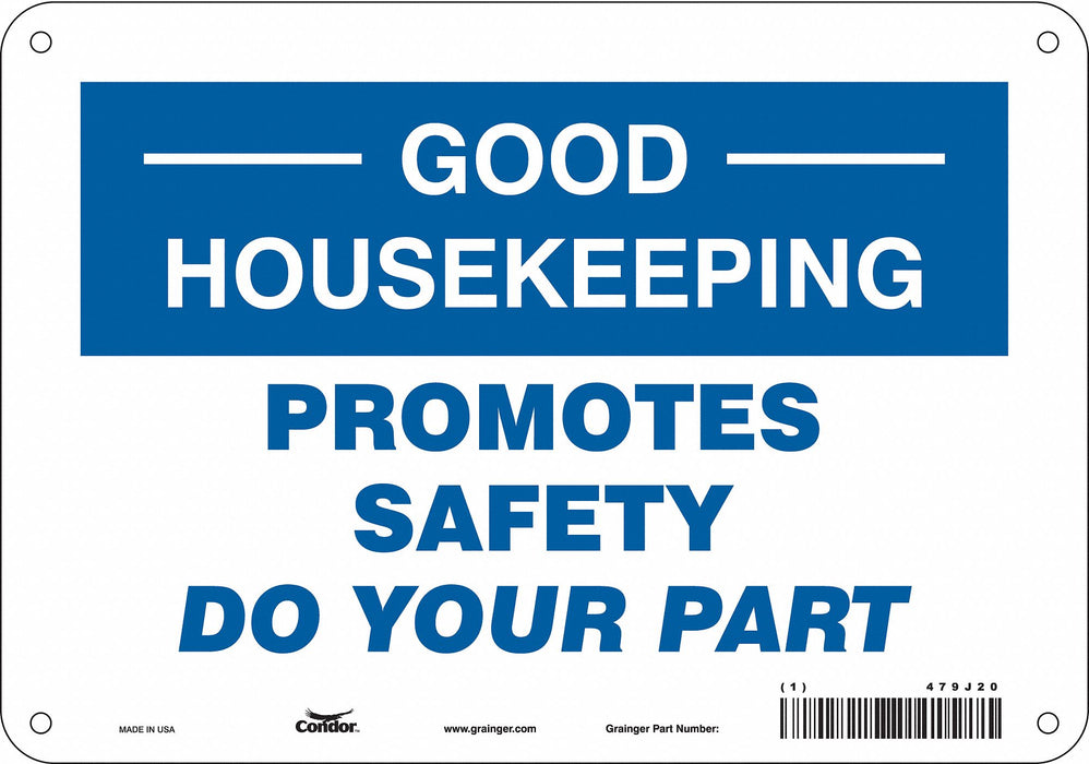 Safety Sign 7 in x 10 in Polyethylene
