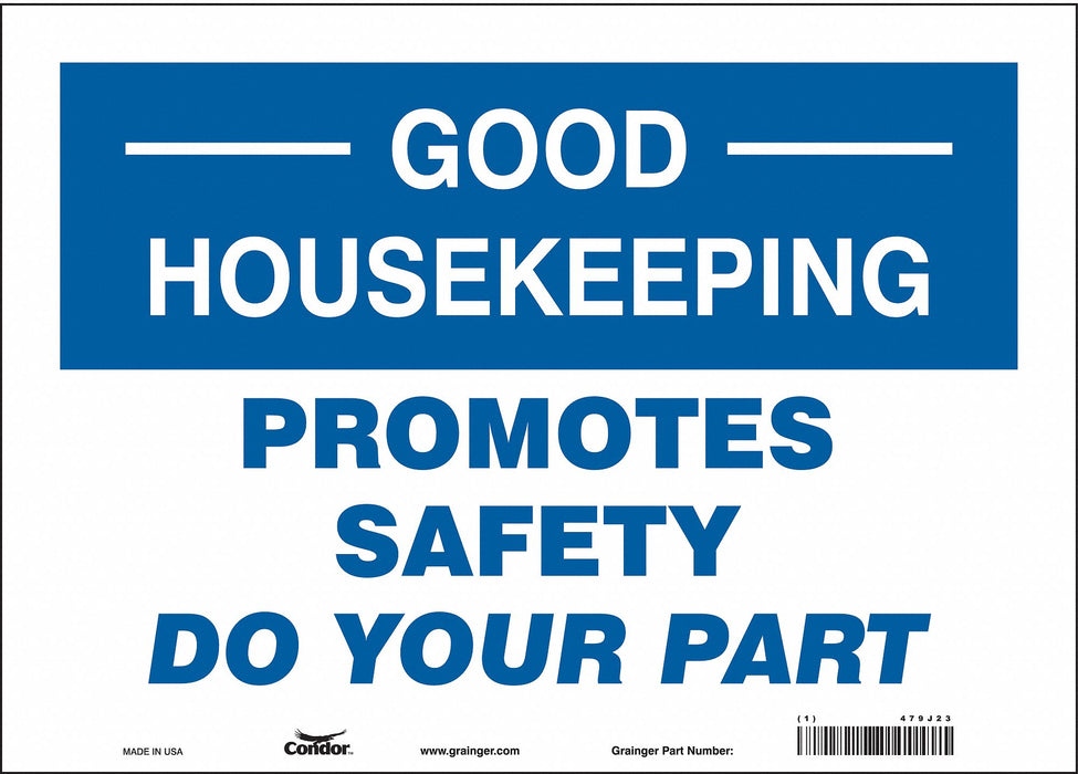 Safety Sign 10 inx14 in Vinyl
