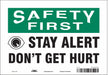 Safety Sign 7 in x 10 in Vinyl