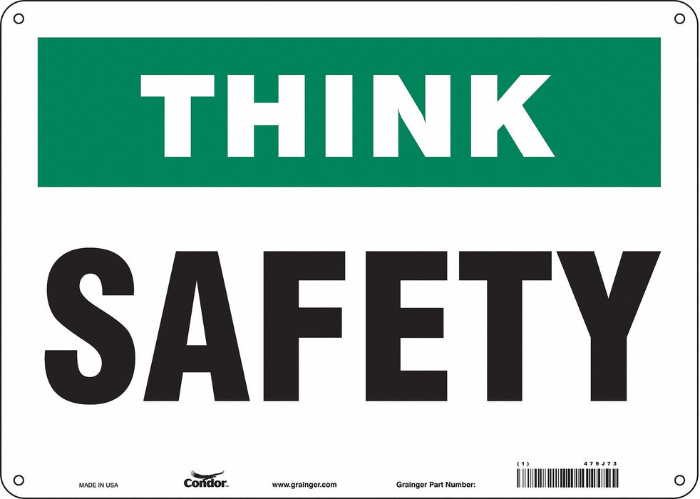 Safety Sign 10 inx14 in Aluminum