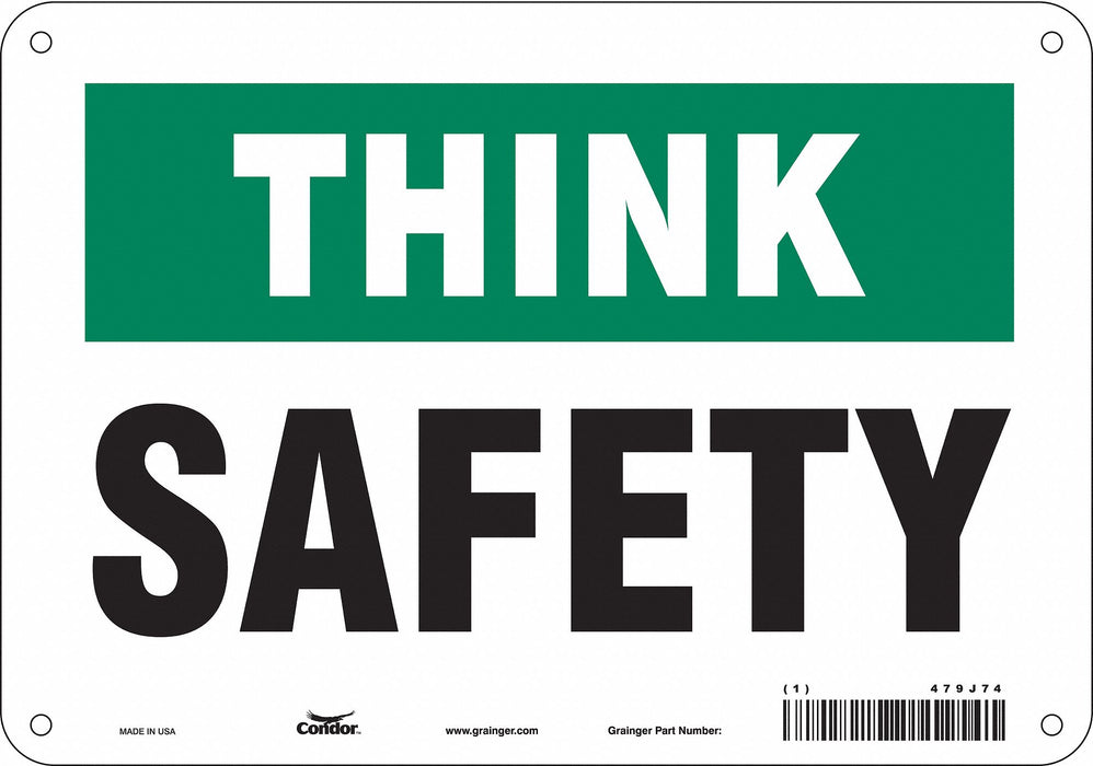 Safety Sign 7 inx10 in Polyethylene