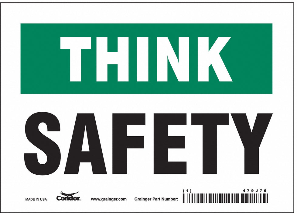 Safety Sign 5 inx7 in Vinyl