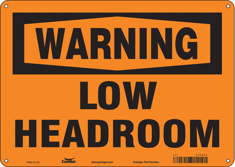 Safety Sign 10 in x 14 in Polyethylene