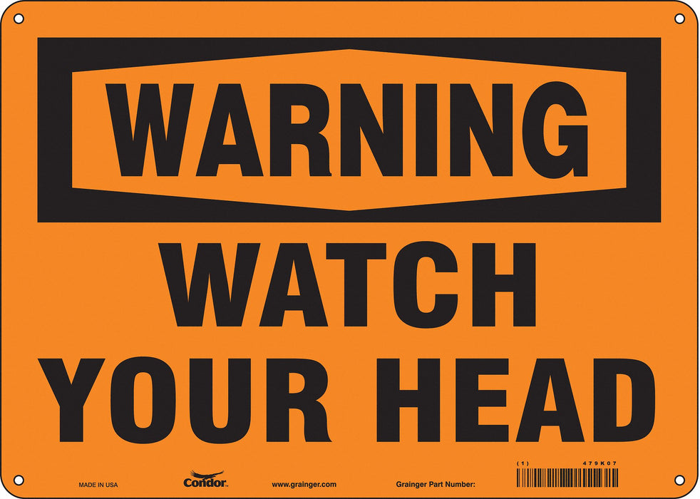 Safety Sign 10 in x 14 in Aluminum