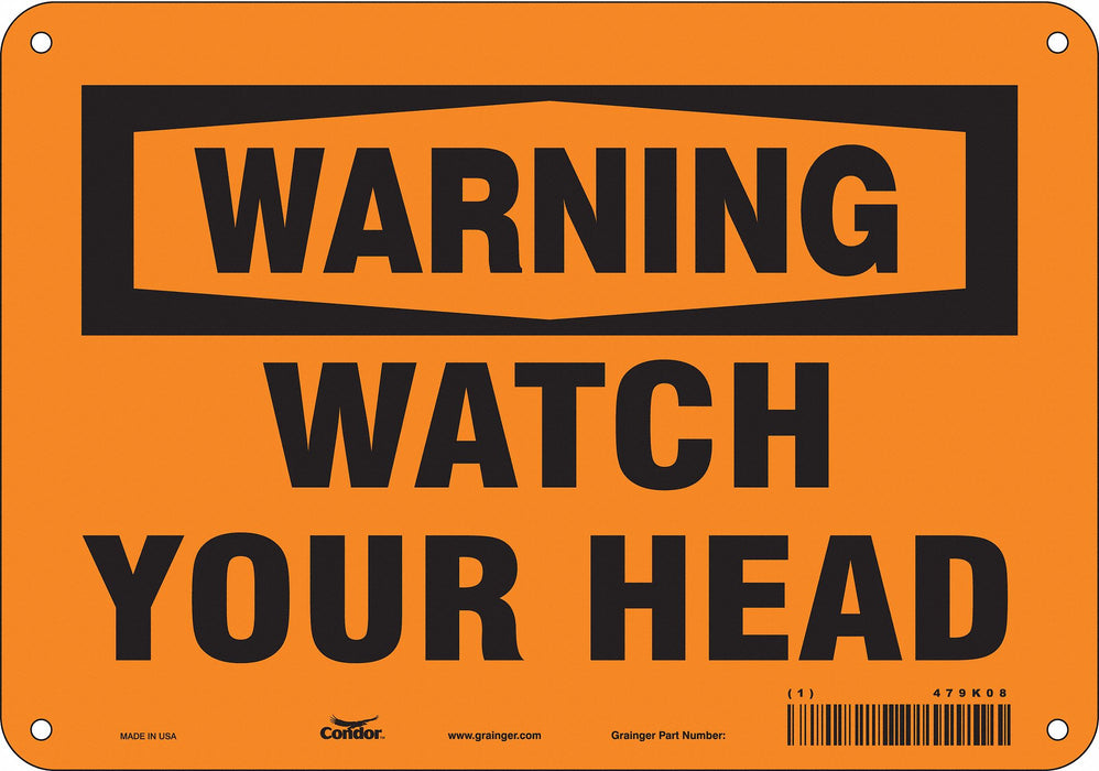 Safety Sign 7 in x 10 in Polyethylene