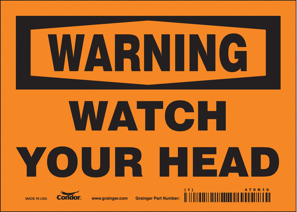 Safety Sign 5 in x 7 in Vinyl