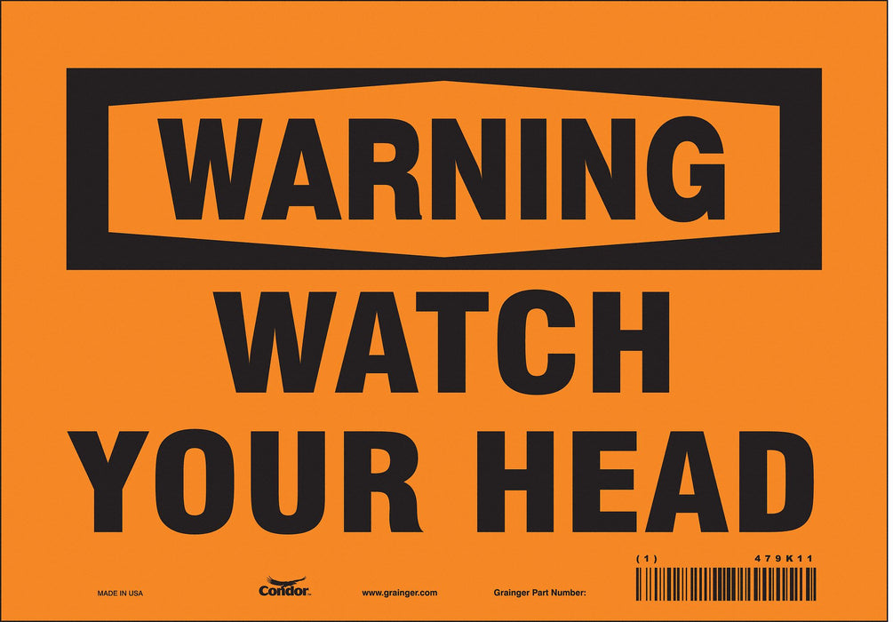 Safety Sign 7 inx10 in Vinyl