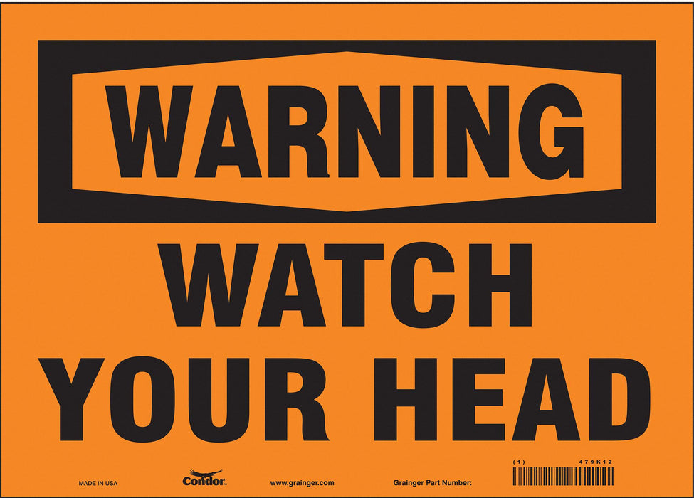Safety Sign 10 in x 14 in Vinyl